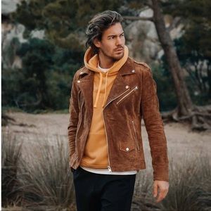 Mens Brown Suede Jacket